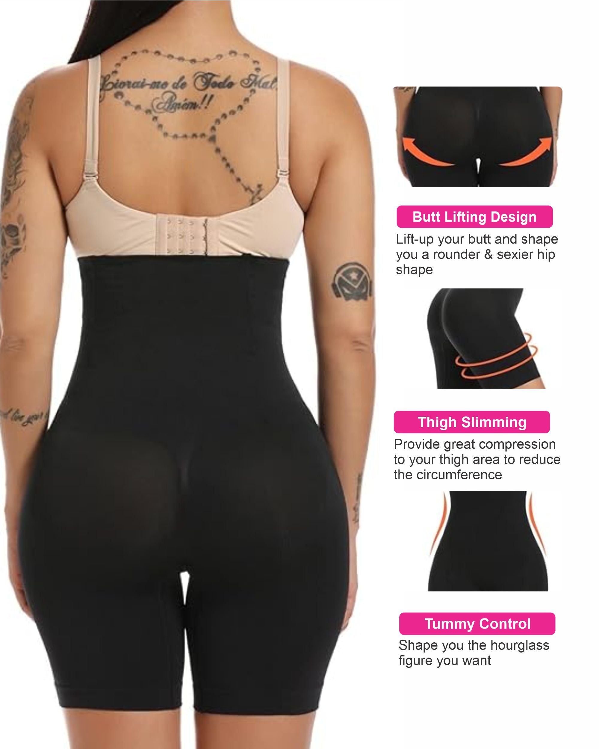 High Waist Seamless Body Shaper Shorts for Women