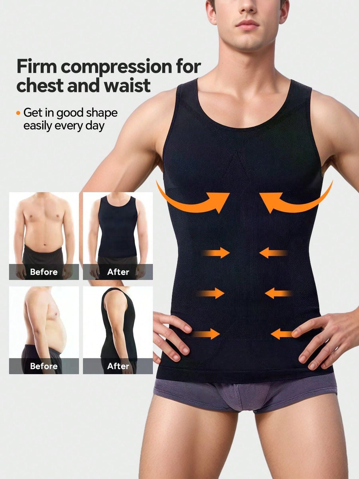 Men's Slimming Compression Shirt | Body Shaper for a Toned Look