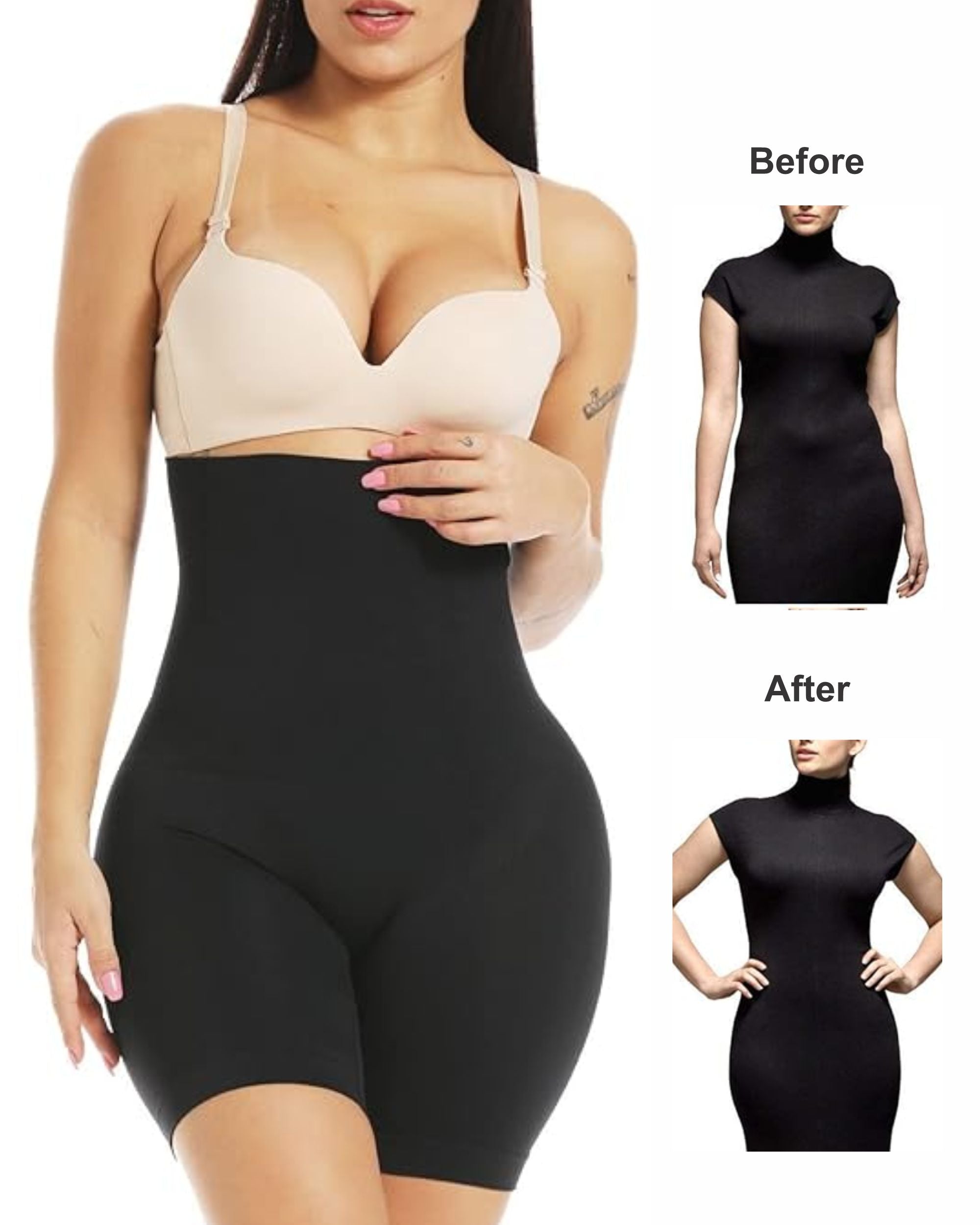 High Waist Seamless Body Shaper Shorts for Women